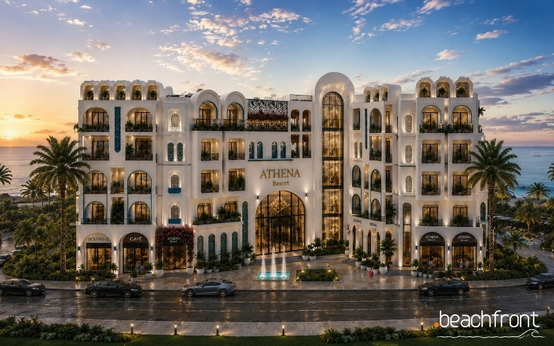 Athena Resort Hurghada | 1-Schlafzimmer-Apartment mit Pool- & Meerblick | 55 m²
