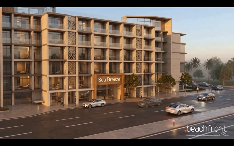 SEA BREEZE BEACH RESORT HURGHADA | Просторная студия с видом на море и бассейн | 65 sqm